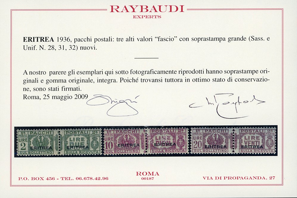 Fascio al centro, Pacchi postali 1927/37, serie completa (22/32), nuovi, gomma originale integra