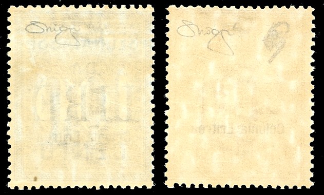 Segnatasse 1903, serie completa di 50 lire e 100 lire soprastampati
