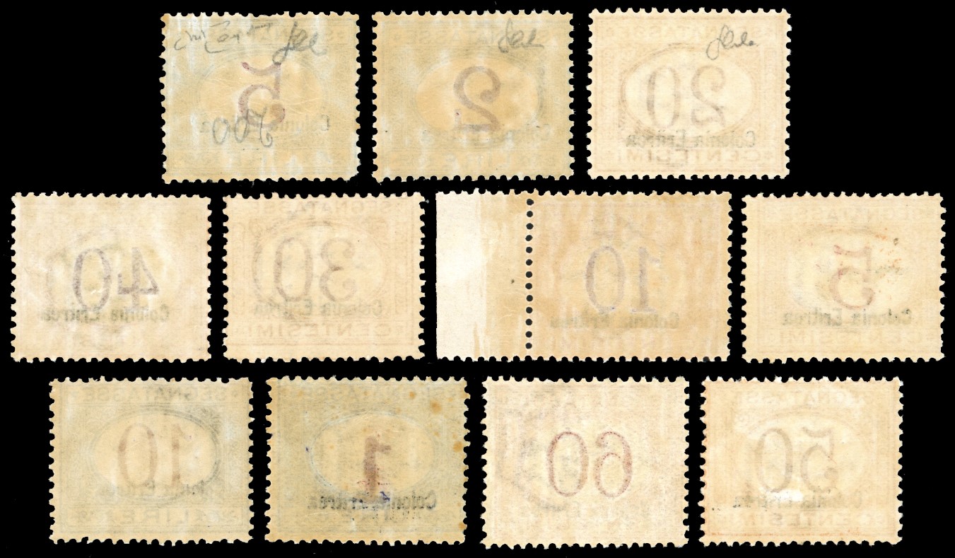 Francobolli italiani, SEGNATASSE 1920/26 - serie completa (14/24), gomma originale, condizioni ec...