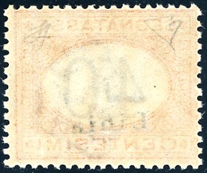 Francobollo Segnatasse, 1930 - 40 cent. arancio, cifre nere (11A)