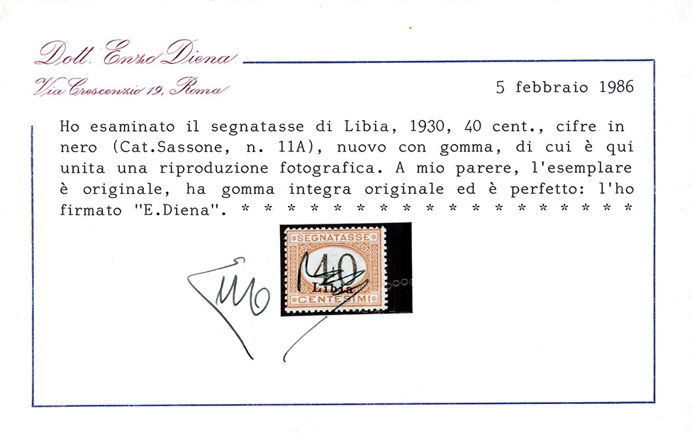 Francobollo Segnatasse, 1930 - 40 cent. arancio, cifre nere (11A)
