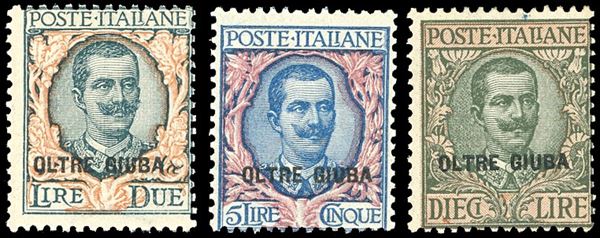 1925 - Prima emissione, soprastampati, serie completa (1/15), nuovi, gomma originale integra, perfetti. Molto freschi, alti valori firmati Ferrario.