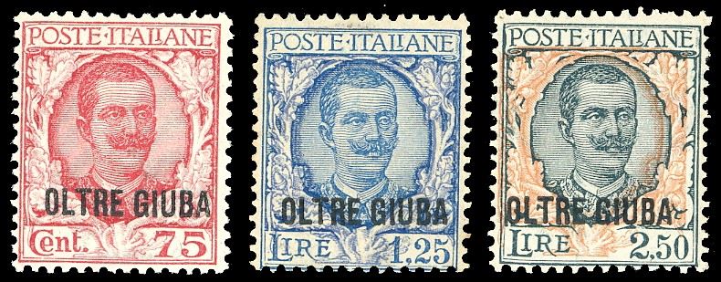 1926 - Floreale soprastampati (42/44), gomma originale integra, perfetti. Ferrario.  - Asta Filatelia - Cambi Casa d'Aste