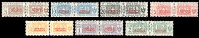PACCHI POSTALI, Serie completa non emessa, soprastampati 1926/1931