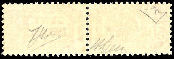 A. Diena, Pacchi Postali 1940 - 50 cent. arancio fasci al centro, soprastampa del I tipo (58)