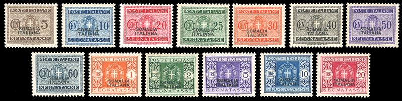 SEGNATASSE 1934 - Soprastampati, serie completa (52/64), nuovi, gomma originale integra, perfetti. Alti valori Ferrario.l  - Asta Filatelia - Cambi Casa d'Aste