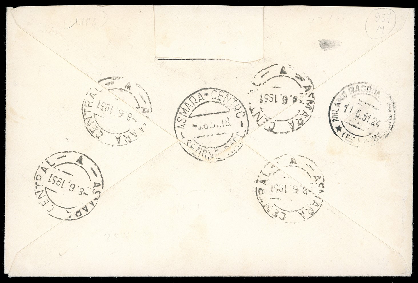Occupazione britannica in Eritrea, Soprastampa 'BA ERITREA' e nuovo valore, serie completa (27/33...