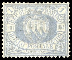 1894 - 1 lira oltremare, Stemma (31), nuovo, gomma originale integra, perfetto. Splendido e centratura eccezionale. Raro di questa qualità. Firmato Emilio Diena, cert. Ferrario e Oro Raybaudi.