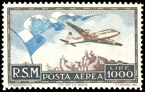 1951 - 1.000 lire Bandiera (99), nuovo, gomma originale integra, perfetto. E.Diena, Ferrario.