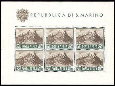 1951, 500 lire Veduta, foglietto (12) con gomma originale integra