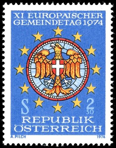 AUSTRIA 1974 - 2,50 s. Giornata dei Comuni Europei, non emesso (1279A), nuovo, gomma originale integra, perfetto. Raro. Cert. Ferrario.  - Asta Filatelia - Cambi Casa d'Aste