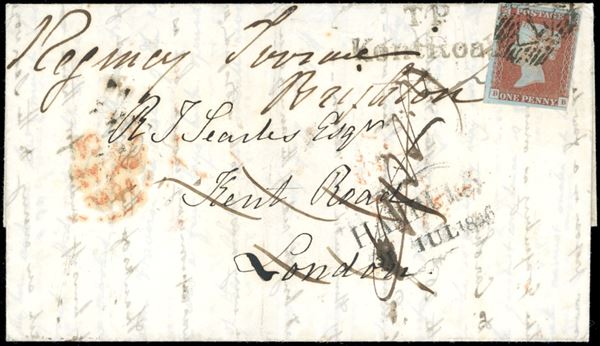 GERMANIA/GRAN BRETAGNA 1846 - Redirected with additional franking.