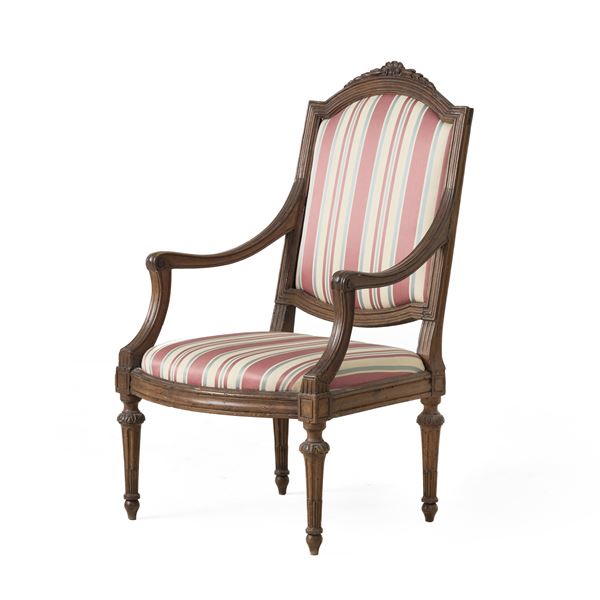 Poltorna Luigi XVI in legno intagliato. XVIII secolo