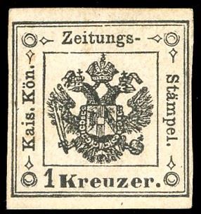 1859 - 1 kr. nero (2), nuovo, gomma originale, perfetto. Raro. Cert. E.Diena 1983 e Ferrario.