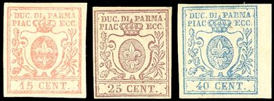 A. Diena, 1857/59 - Terza emissione, serie completa di 9/11, francobolli nuovi con gomma original...
