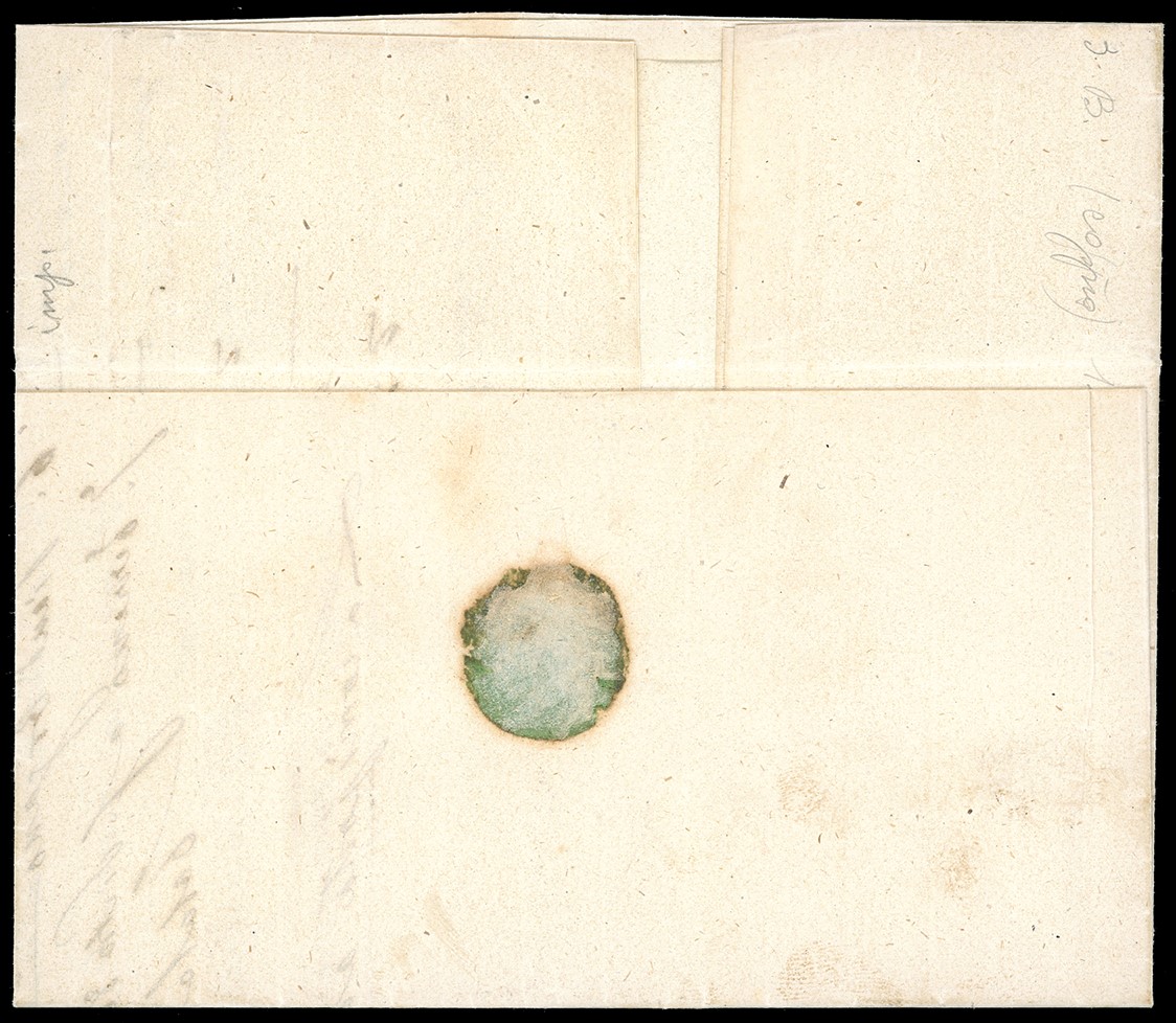 1862, 1/2 baj lilla vivo (1e), coppia orizzontale con interspazio di gruppo
