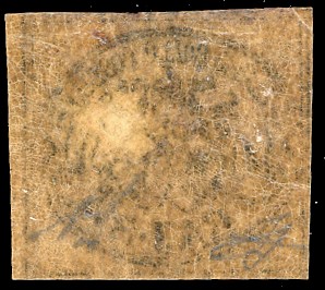 A.Diena, 1862 - Francobollo da 3 baj bruno cuoio chiaro, gomma originale