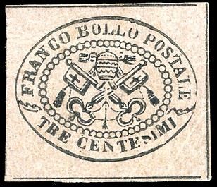 1867 - 3 cent. grigio rosa (14), nuovo, gran parte di gomma originale, perfetto e ben marginato. Ferrario, Emilio Diena.