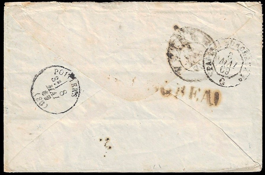 Raybaudi, 1869 - 10 cent. arancio, cinque esemplari su bustina da Bagnorea
