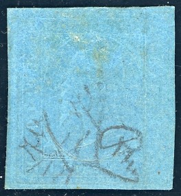 1853, 20 cent. azzurro, nuovo con gomma originale