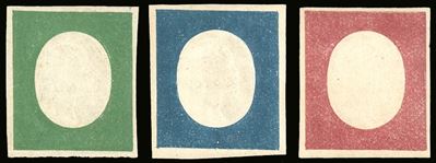 1854, Terza emissione, serie completa di francobolli non emessi (10/12), gomma originale