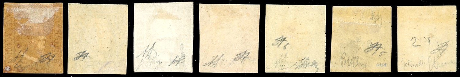 1859, Emissione completa di 7 valori, francobolli nuovi, gomma originale