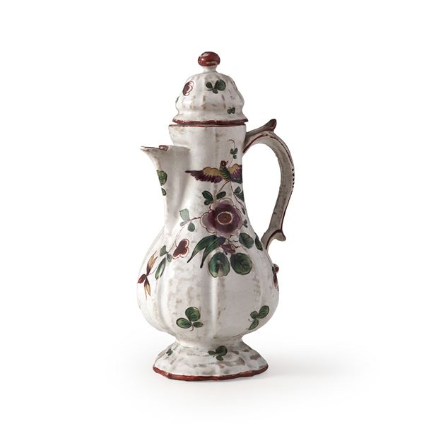 Caffettiera. Probabilmente Veneto, decorata alla maniera di Finck, XX secolo.