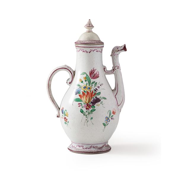 Caffettiera. Doccia, Manifattura Ginori, fine del XVIII - inizio del XIX secolo.