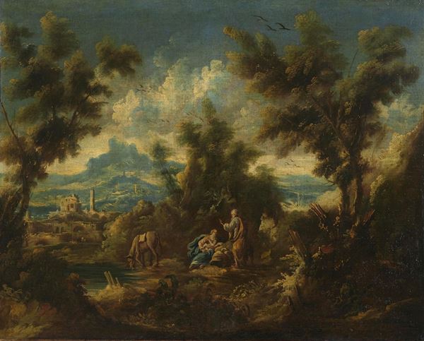 Riposo durante la fuga in Egitto