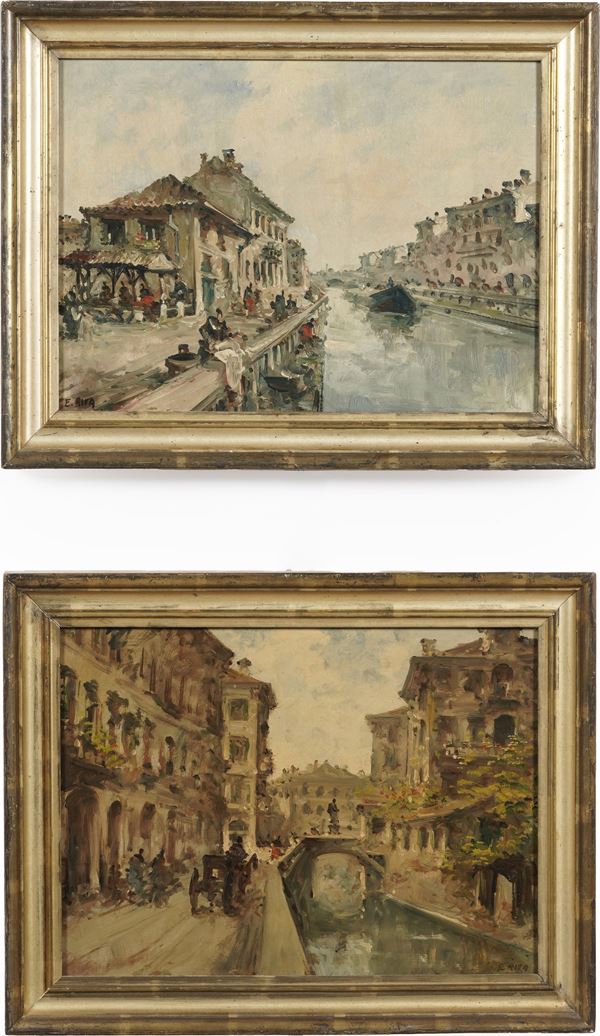 Due vedute dei navigli