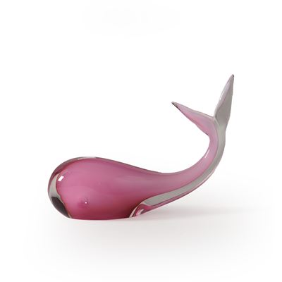 Murano, Scultura in vetro di forma astratta 'Balena', XX secolo