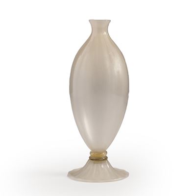 Vaso decorativo in vetro dorato