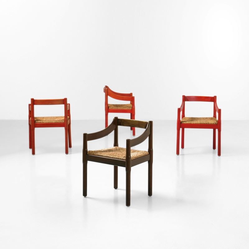 Vico Magistretti : Quattro poltrone mod. Carimate  - Auction 20th-century design - Cambi Casa d'Aste