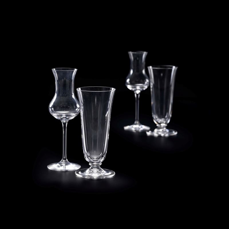 Ventidue bicchieri e undici calici da liquore, XX secolo.  - Asta L'Arte della Tavola - Cambi Casa d'Aste
