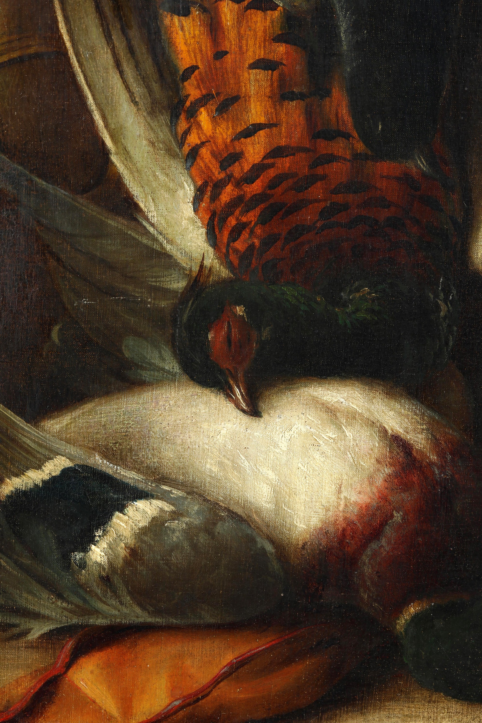 Pittore del XIX secolo, Cacciagione, olio su tela