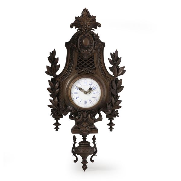 Orologio da parete Cartel in bronzo. XIX secolo