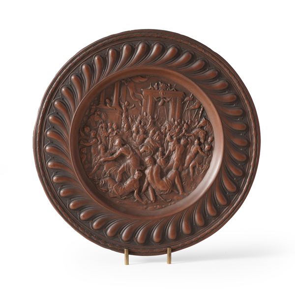Piatto in rame. XX secolo