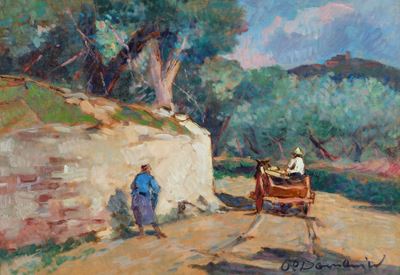 Oliveta, olio su compensato