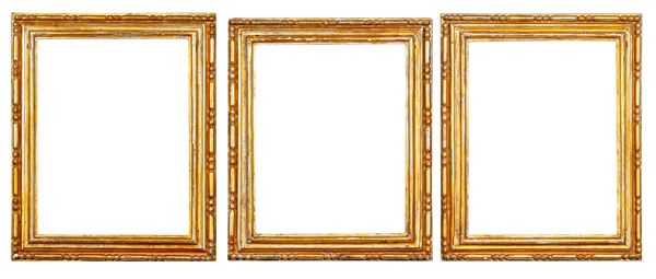 Tre cornici dorate, XIX-XX secolo