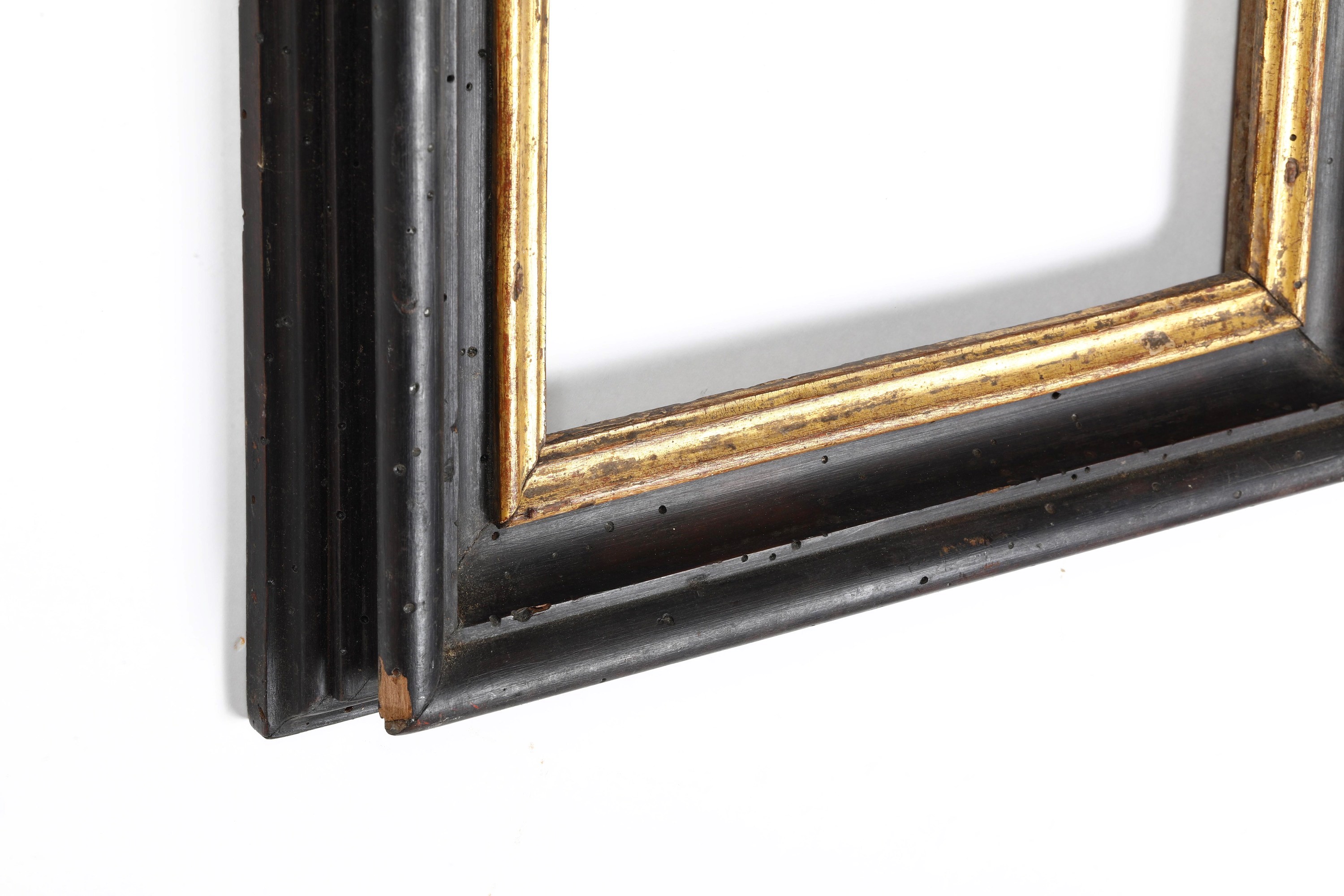 Cornice, legno ebanizzato e dorato, Roma XVII-XVIII secolo