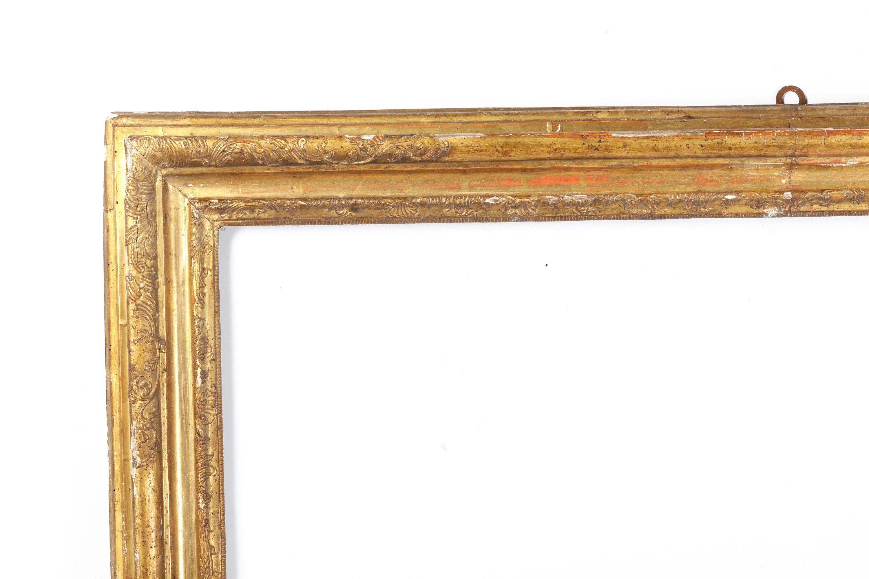 Cornice per specchio, legno dorato e pastiglia, Italia XVIII secolo