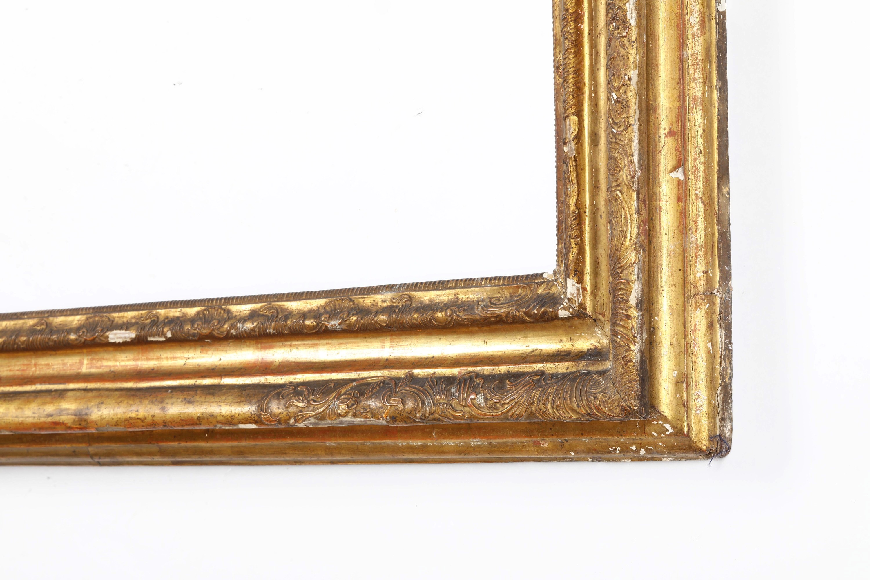 Cornice per specchio, legno dorato e pastiglia, Italia XVIII secolo