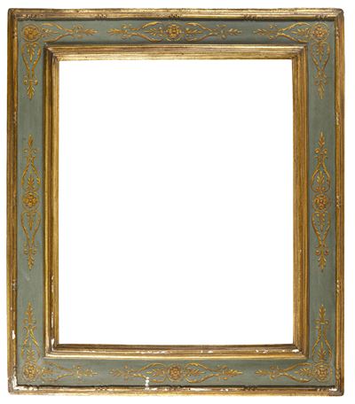 Cornice a cassetta, legno intagliato dipinto e dorato (Italia, XVII–XVIII secolo)