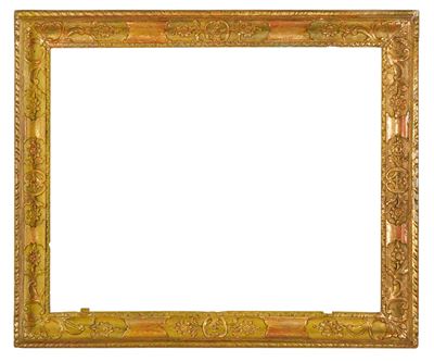 Cornice da specchio veneta, legno intagliato e dipinto, XVIII-XIX secolo