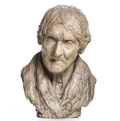 Ritratto di anziano in terracotta