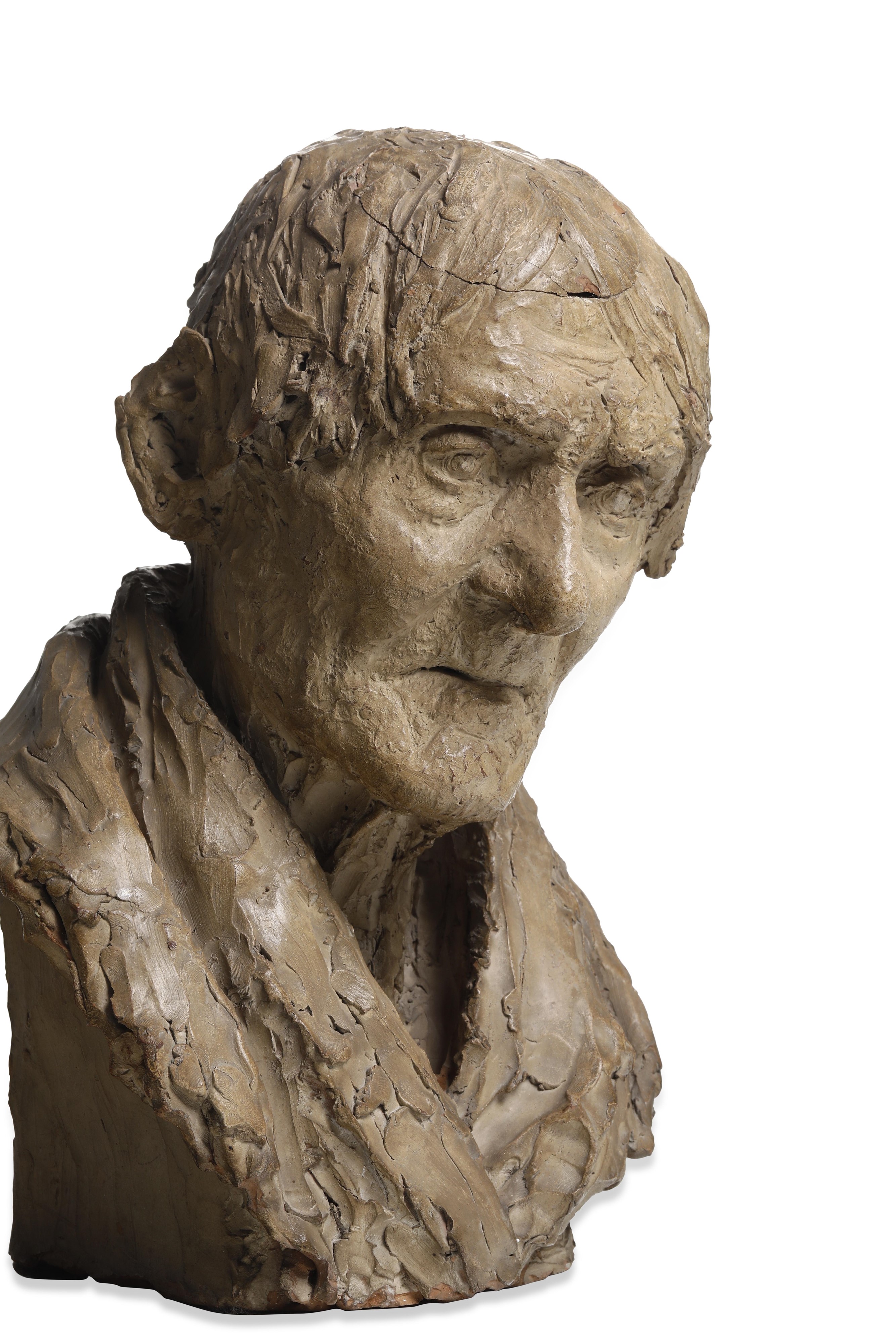 Vincenzo Gemito - Ritratto di anziano in terracotta