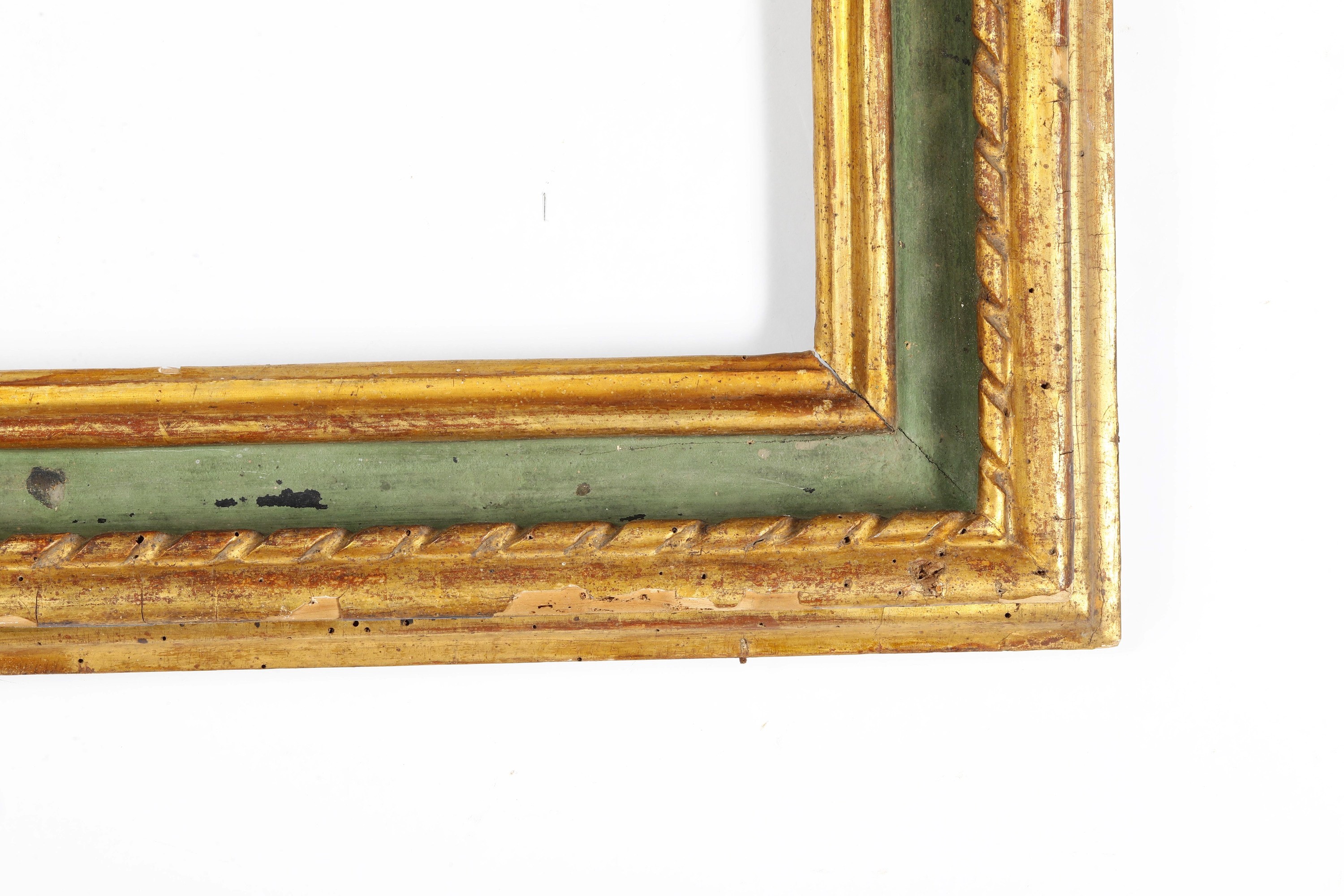Cornice, XVIII secolo in legno dipinto e dorato