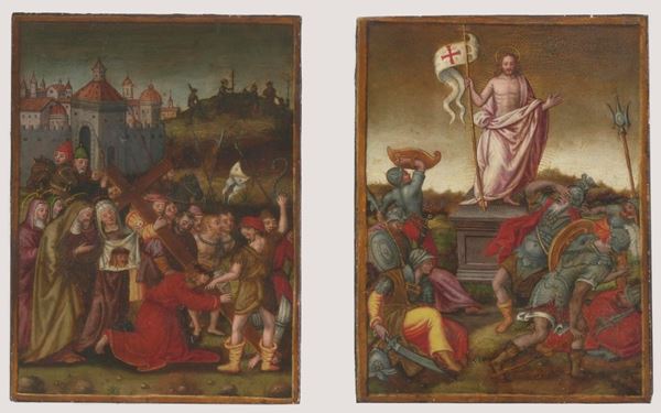 Scuola del XVI secolo Episodi della via Crucis