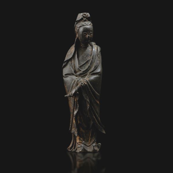 Figura di Guanyin in bronzo, Cina, Dinastia Ming, XVII secolo