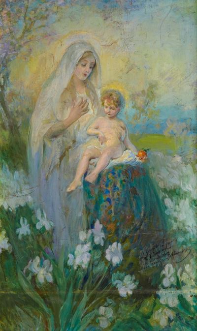 Madonna col Bambino, olio su tavola